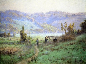 150の主題の芸術作品 Painting - メタモラ近くのホワイトウォーター渓谷で 印象派のインディアナ州の風景 セオドア・クレメント・スティールの風景